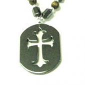 Hematite Hollow Cross Pendant